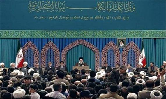 رهبر انقلاب: ملت ایران جرئت دارد که بگوید مرگ بر آمریکا/ آمریکا متجاوز و دروغگو است